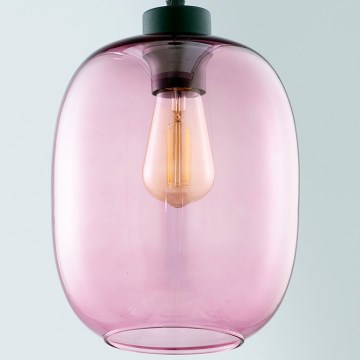 Erstatningsglas til lysekrone ELIO E27, Ø 20 cm, røgrosa