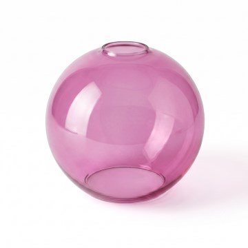 Erstatningsglas til lysekrone KULA E27, Ø 18 cm, røgfarvet lyserød