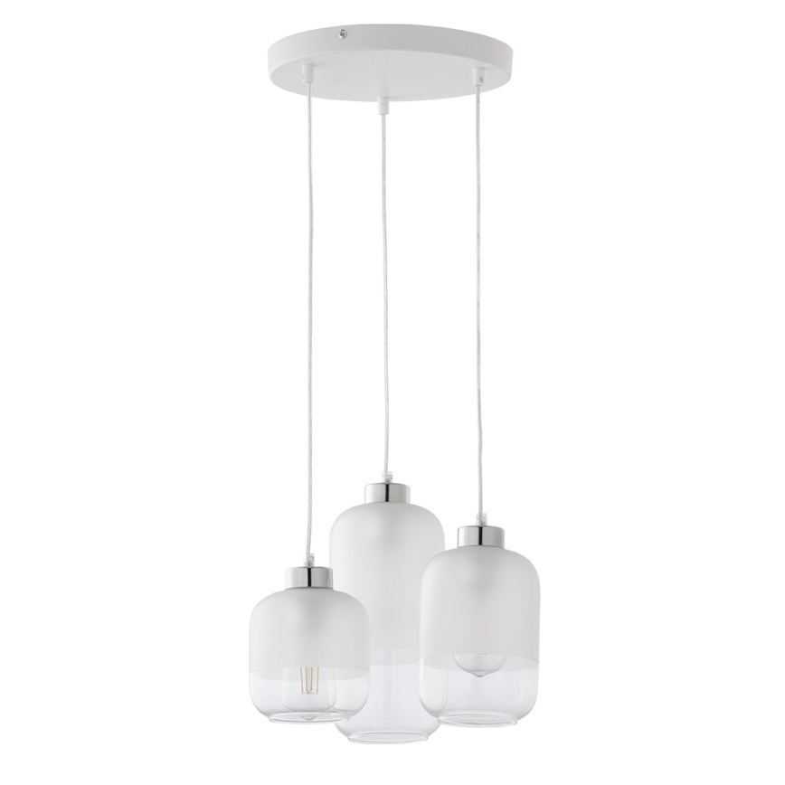Erstatningsglas til lysekrone MARCO E27 Ø 14 cm hvid/klar