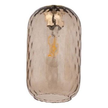 Erstatningsglas til lysekrone og vægarmatur PESCARA, E27, Ø 14 cm, røgbrun