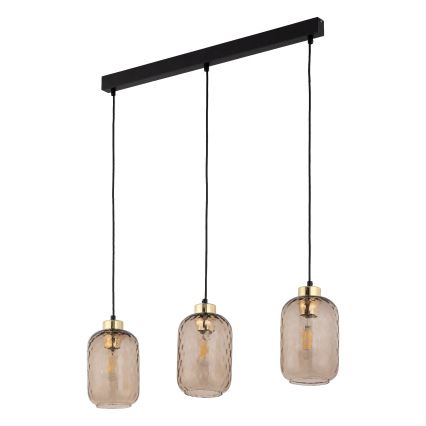 Erstatningsglas til lysekrone og vægarmatur PESCARA, E27, Ø 14 cm, røgbrun