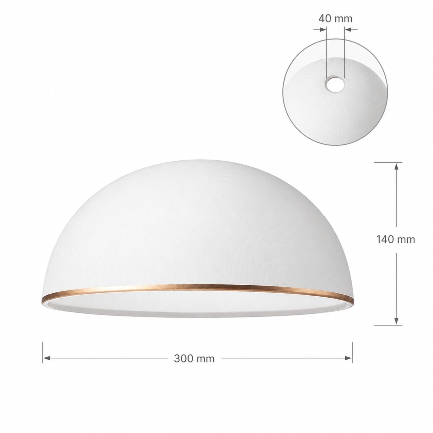 Erstatningsglas til lysekrone RETRO, ANTICO E27 Ø 30 cm hvid/bronze