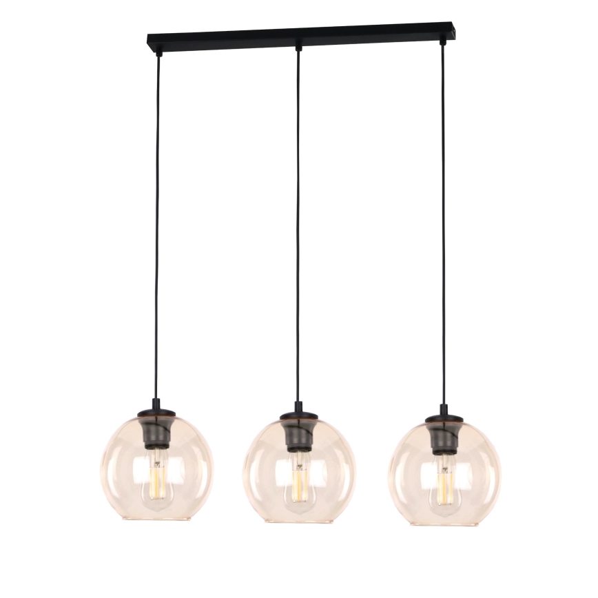 Erstatningsglas til POBO lysekrone E27, Ø 14 cm — røgfarvet beige