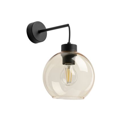Reserveglas til væglampe og lysekrone CUBUS E27 Ø 18 cm, røgbeige