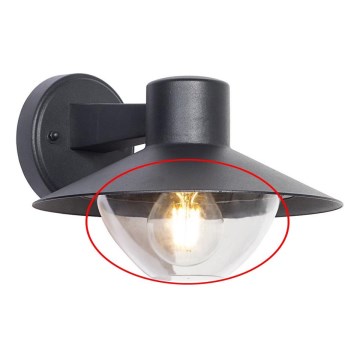 Erstatningsglas til væglampe, lysekrone og lampe VEERLE E27 – klart