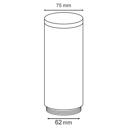 Erstatningsskærm til udendørslampe OSLO, hvid/antracit