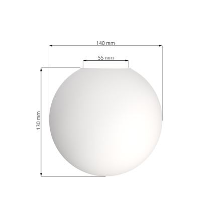 Erstatningslampskærm til lysekrone SOMA/SMART/GLAM/ROYAL/LINNEAR. E14, Ø 14 cm, hvid
