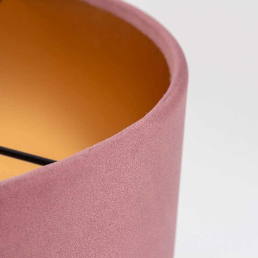 Erstatningslampskærm til lysekrone ZWIS Ø 38 cm, rosa/guld