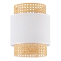 Erstatningsskærm til bordlampe og lysekrone BOHO E27 Ø 20 cm rattan/hvid