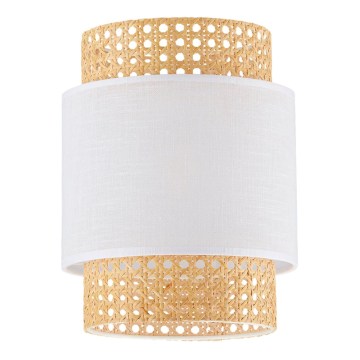 Erstatningsskærm til bordlampe og lysekrone BOHO E27 Ø 20 cm rattan/hvid