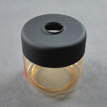 Ersætningsglas til lysekrone AMBER E27 Ø 14 cm sort/røget beige