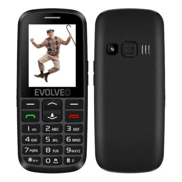 Evolveo - EasyPhone EG 2G mobiltelefon til ældre, sort
