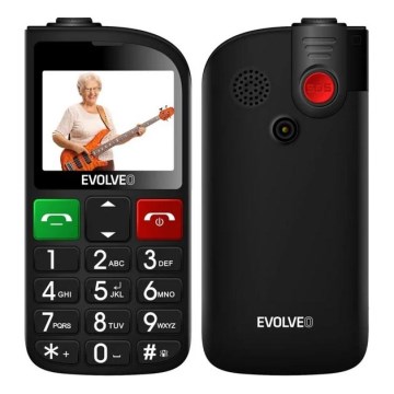 Evolveo - EasyPhone FL, mobiltelefon til seniorer, sort