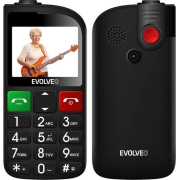 Evolveo - EasyPhone FL, mobiltelefon til ældre, sort