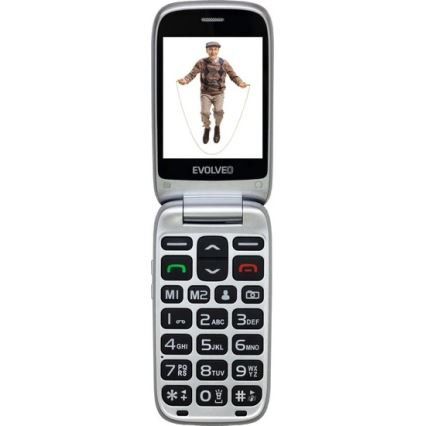 Evolveo - EasyPhone FS, klaptelefon 2.8, sort