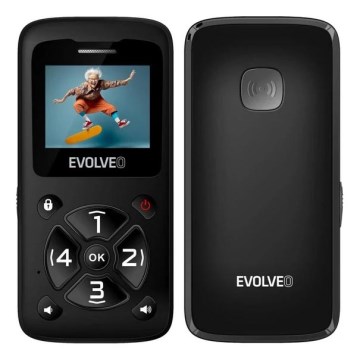 Evolveo - EasyPhone ID mobiltelefon til seniorer, sort