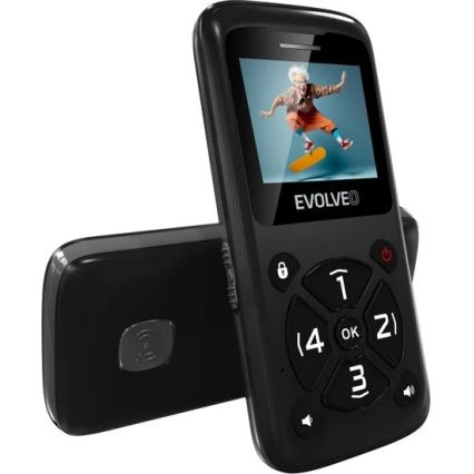 Evolveo - EasyPhone ID mobiltelefon til seniorer, sort