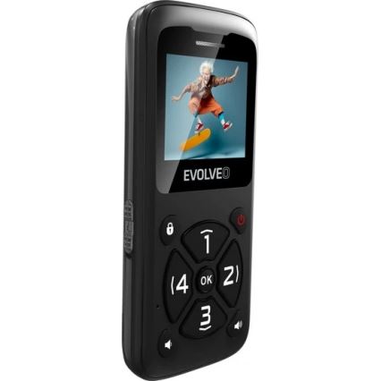 Evolveo - EasyPhone ID mobiltelefon til seniorer, sort