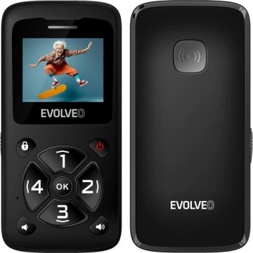 Evolveo - EasyPhone ID, mobiltelefon til ældre, sort