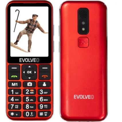 Evolveo - EasyPhone LT, 4G mobiltelefon til seniorer, rød