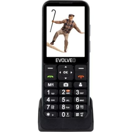 Evolveo - EasyPhone LT, 4G-mobiltelefon til ældre, sort