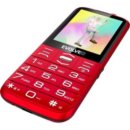 Evolveo - EasyPhone XO, mobiltelefon til seniorer, rød