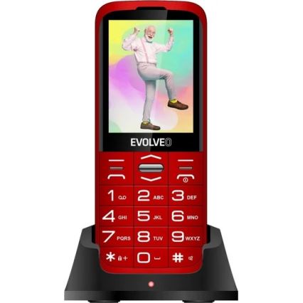 Evolveo - EasyPhone XO mobiltelefon til ældre rød