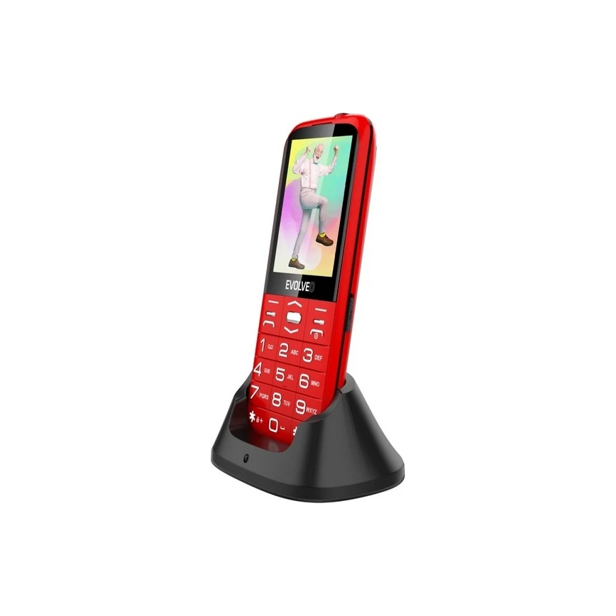 Evolveo - EasyPhone XO mobiltelefon til ældre rød