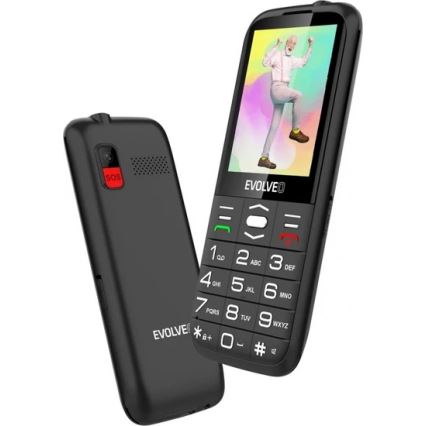 Evolveo - EasyPhone XO, mobiltelefon til ældre, sort