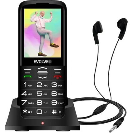 Evolveo - EasyPhone XO, mobiltelefon til ældre, sort
