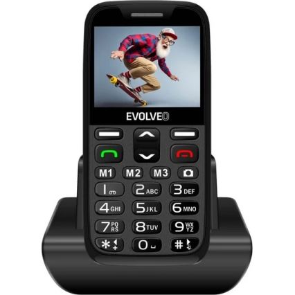 Evolveo - EasyPhone XR 2G mobiltelefon til ældre, sort