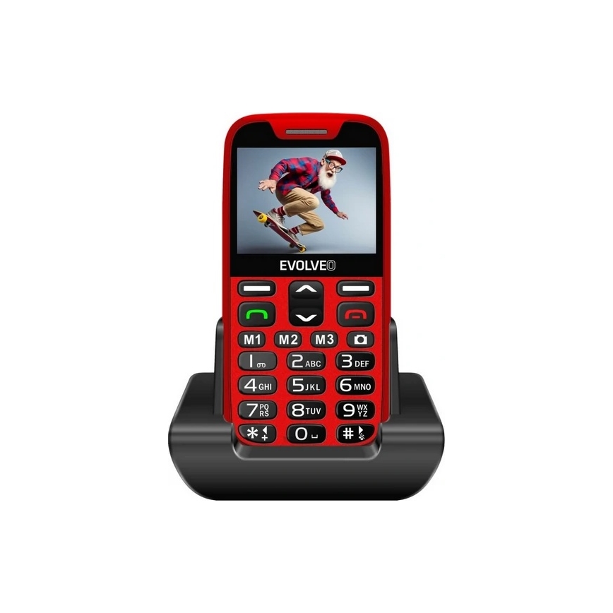 Evolveo - EasyPhone XR 4G mobiltelefon til seniorer rød