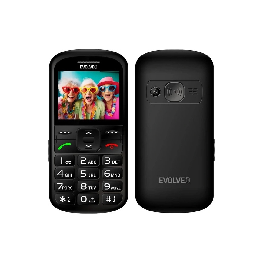 Evolveo - EasyPhone XS, mobiltelefon til seniorer, sort