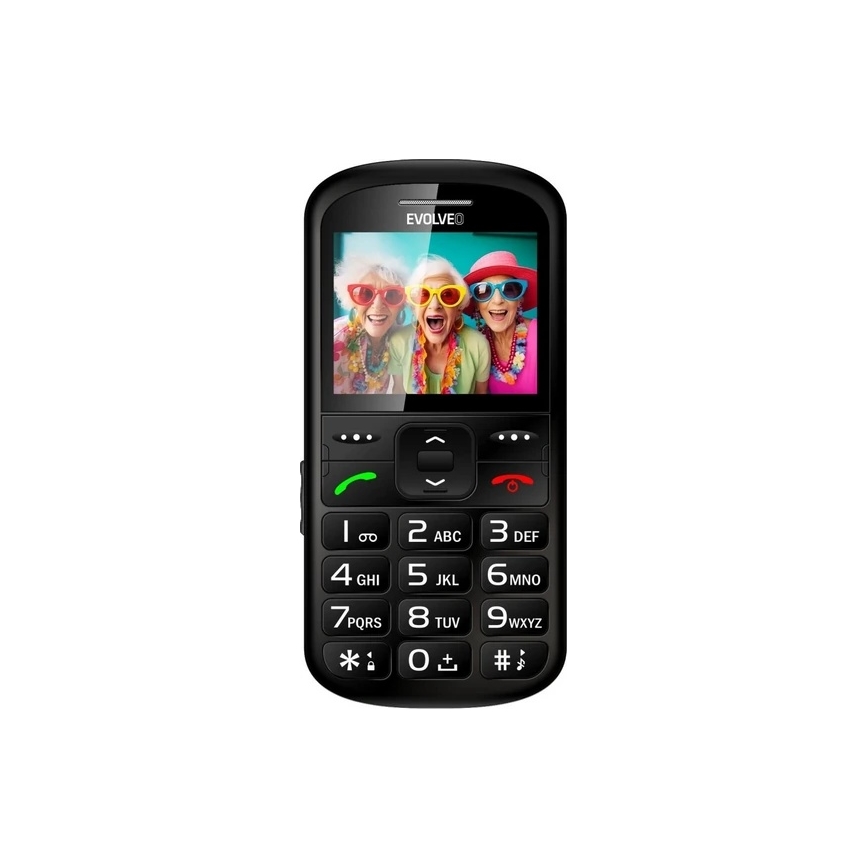 Evolveo - EasyPhone XS, mobiltelefon til seniorer, sort