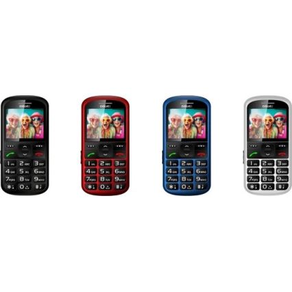 Evolveo - EasyPhone XS, mobiltelefon til ældre, rød