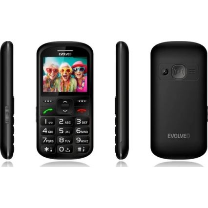 Evolveo - EasyPhone XS, mobiltelefon til ældre sort