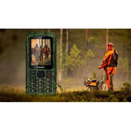 Evolveo - StrongPhone H1 vandtæt Dual-SIM-telefon i jagtkamuflage