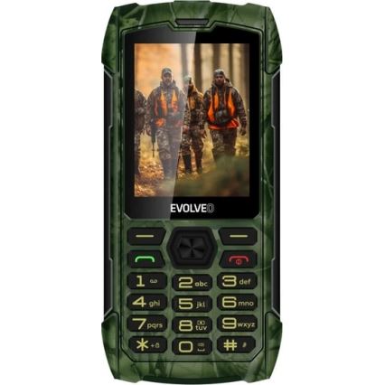 Evolveo - StrongPhone H1 vandtæt Dual-SIM-telefon i jagtkamuflage