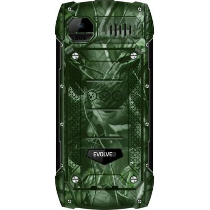 Evolveo - StrongPhone H1 vandtæt Dual-SIM-telefon i jagtkamuflage