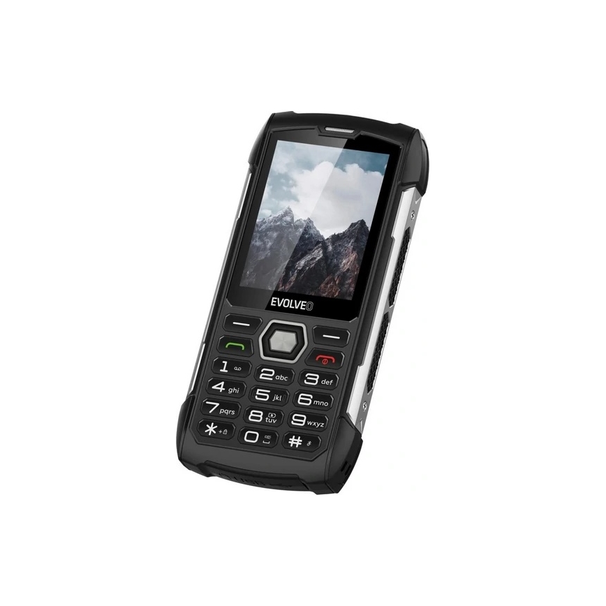 Evolveo - StrongPhone H1, vandtæt Dual-SIM-telefon, sort-sølv