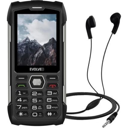 Evolveo - StrongPhone H1, vandtæt Dual-SIM-telefon, sort-sølv