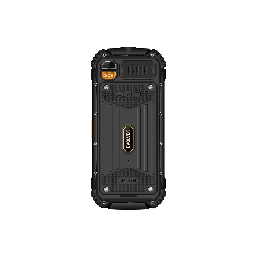Evolveo - StrongPhone Q1 vandtæt Dual-SIM-telefon i sort/orange