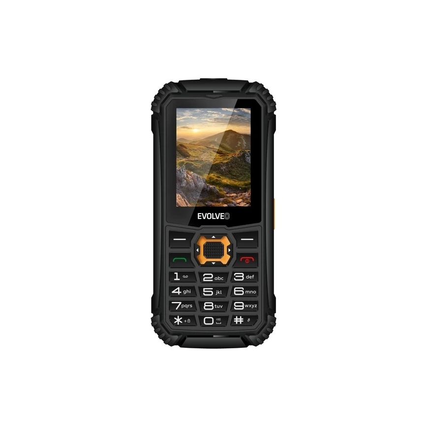 Evolveo - StrongPhone Q1, vandtæt Dual-SIM-telefon, sort-orange