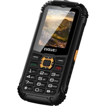 Evolveo - StrongPhone Q1, vandtæt Dual-SIM-telefon, sort-orange