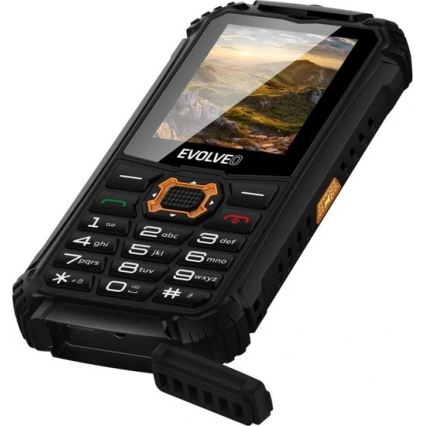 Evolveo - StrongPhone Q1, vandtæt Dual-SIM-telefon, sort-orange