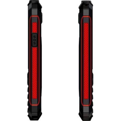 Evolveo - StrongPhone W4, vandtæt Dual-SIM-telefon i sort/rød
