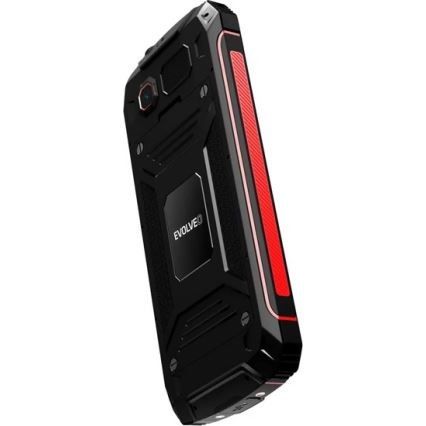 Evolveo - StrongPhone W4, vandtæt Dual-SIM-telefon, sort-rød