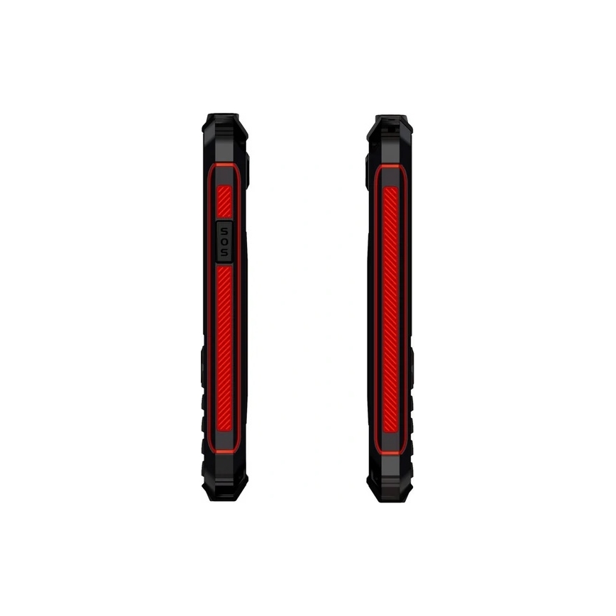 Evolveo - StrongPhone W4, vandtæt Dual-SIM-telefon, sort-rød