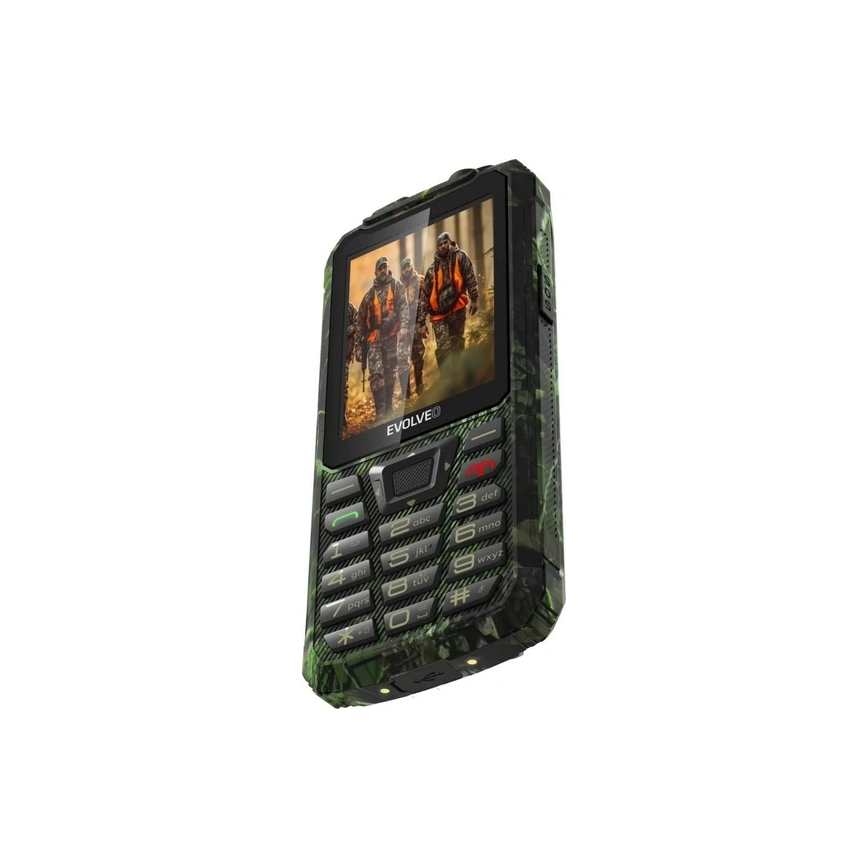 Evolveo - StrongPhone Z6 vandtæt Dual SIM-telefon i jagtkamouflage