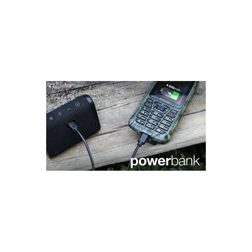 Evolveo - StrongPhone Z6 vandtæt Dual SIM-telefon i jagtkamouflage